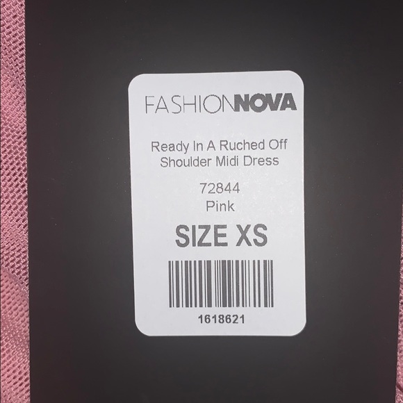 Ruched offsholder midi dress -never worn - Picture 3 of 3